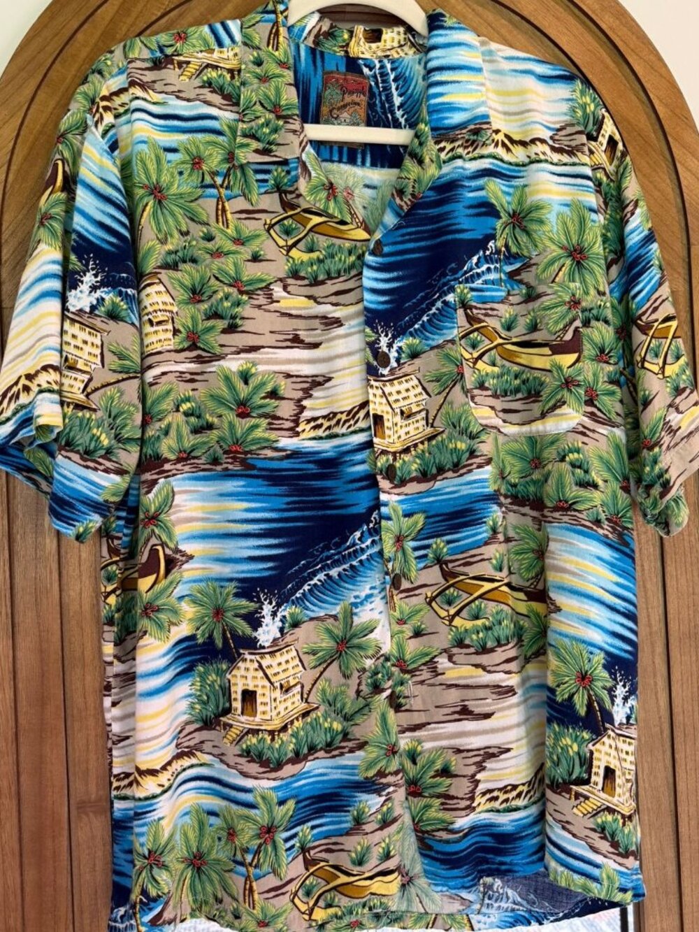 Vintage Pineapple Connection Hawaiian Shirt Size L Beach Cruise Tropical